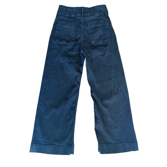 Maeve Anthropologie The Colette Black Wide Leg Pants Size 26 High Rise - Picture 7 of 8